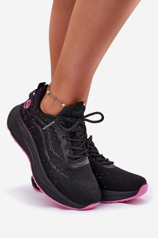 Sneaker typ športové topánky s platformou Big Star RR274523 HI-POLY SYSTEM farba čierna Sneaker typ športové topánky s platformou Big Star RR274523 HI-POLY SYSTEM farba čierna