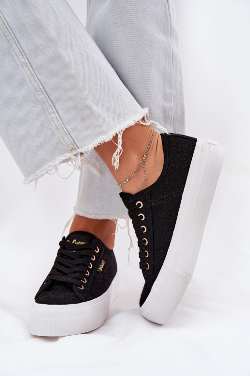 Voľnočasové topánky s šnúrkami Lee Cooper LCIN-25-31-3439L čierne