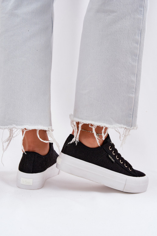 Voľnočasové topánky s šnúrkami Lee Cooper LCIN-25-31-3439L čierne