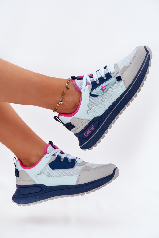 tenisky Dámske s platformou Big Star RR274A225 HI-POLY SYSTEM Modrá