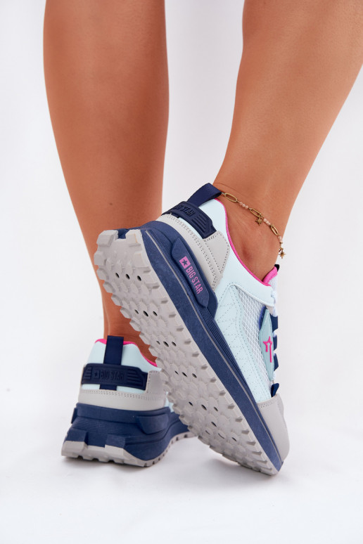 tenisky Dámske s platformou Big Star RR274A225 HI-POLY SYSTEM Modrá