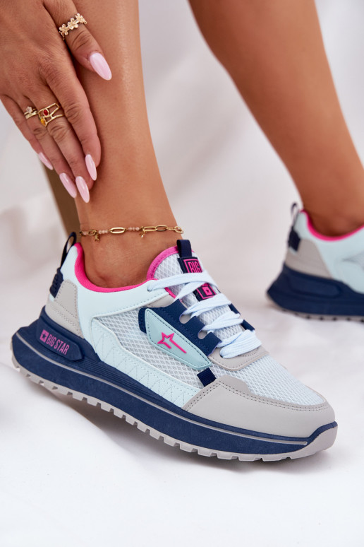 tenisky Dámske s platformou Big Star RR274A225 HI-POLY SYSTEM Modrá