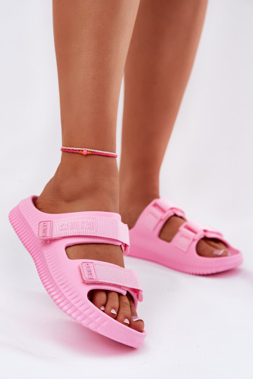 Ľahké papuče Dámske papuče Z s lepiacim zapínanímami Big Star RR274A528 Ružová 2