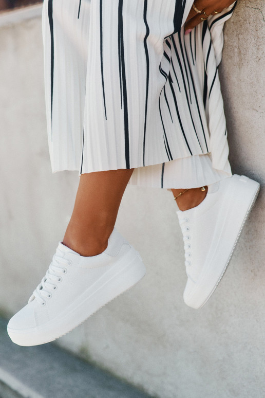 materiál Bežná obuv s platformou Big Star RR274463 biela farba