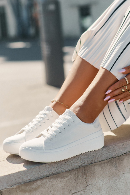 materiál Bežná obuv s platformou Big Star RR274463 biela farba