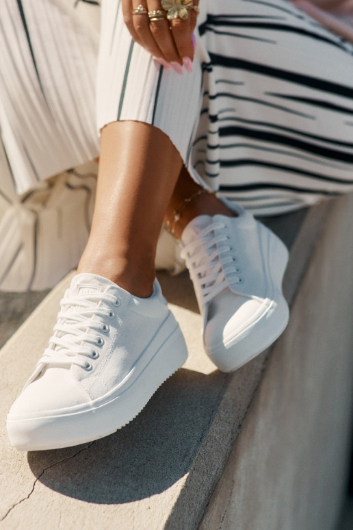 materiál Bežná obuv s platformou Big Star RR274463 biela farba