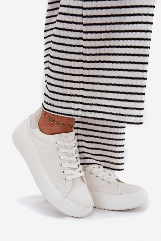 materiál Bežná obuv s platformou Big Star RR274463 biela farba