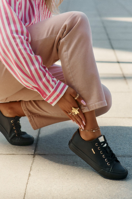 Bežná obuv z eko kože Big Star RR274749 čierna