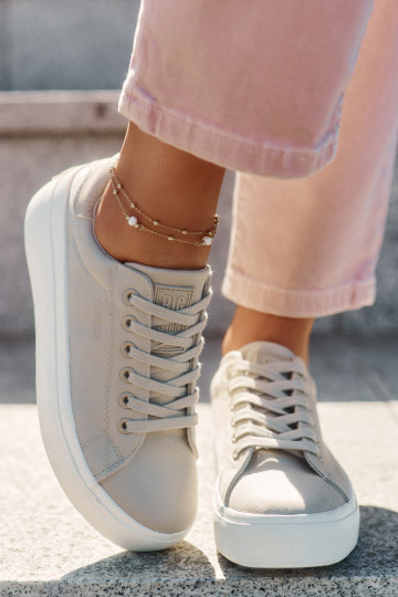 materiál Bežná obuv s platformou Big Star RR274465 béžová