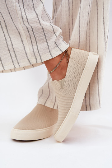 Bežná obuv Slip-On Big Star RR274721 béžová