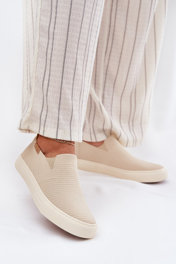 Bežná obuv Slip-On Big Star RR274721 béžová 2