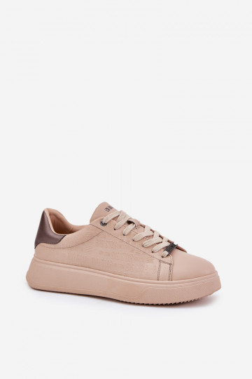 Tenisky model obuvi Dámske z eko kože Big Star RR274259 béžová 2