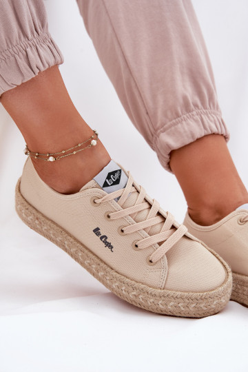 Bežná obuv S vrkočom Lee Cooper LCIN-25-44-3215 béžová 2