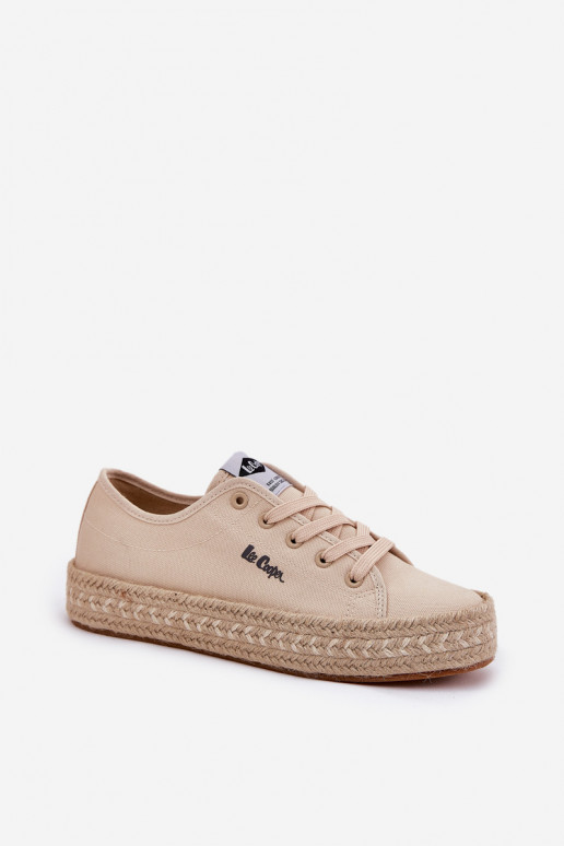 Bežná obuv S vrkočom Lee Cooper LCIN-25-44-3215 béžová Bežná obuv S vrkočom Lee Cooper LCIN-25-44-3215 béžová