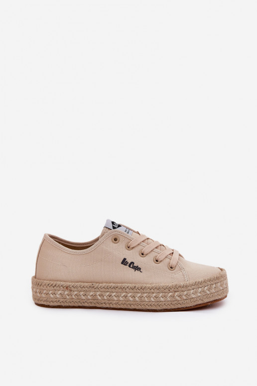 Bežná obuv S vrkočom Lee Cooper LCIN-25-44-3215 béžová Bežná obuv S vrkočom Lee Cooper LCIN-25-44-3215 béžová