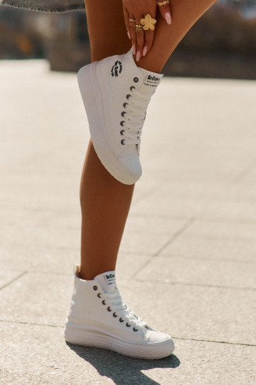 Bežná obuv s platformou Lee Cooper LCIN-25-44-3209L Biale