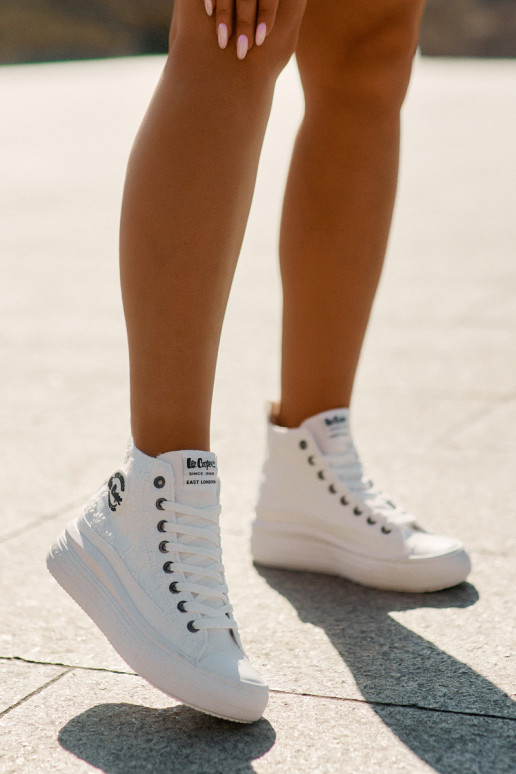 Bežná obuv s platformou Lee Cooper LCIN-25-44-3209L Biale Bežná obuv s platformou Lee Cooper LCIN-25-44-3209L Biale