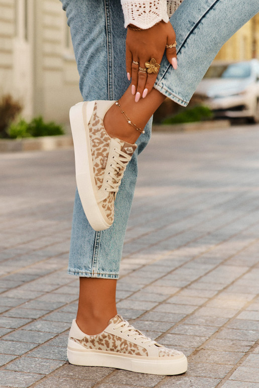 Nízka Bežná obuv so vzormi leopardej kožušiny Lee Cooper LCIN-25-02-3330L béžová Nízka Bežná obuv so vzormi leopardej kožušiny Lee Cooper LCIN-25-02-3330L béžová