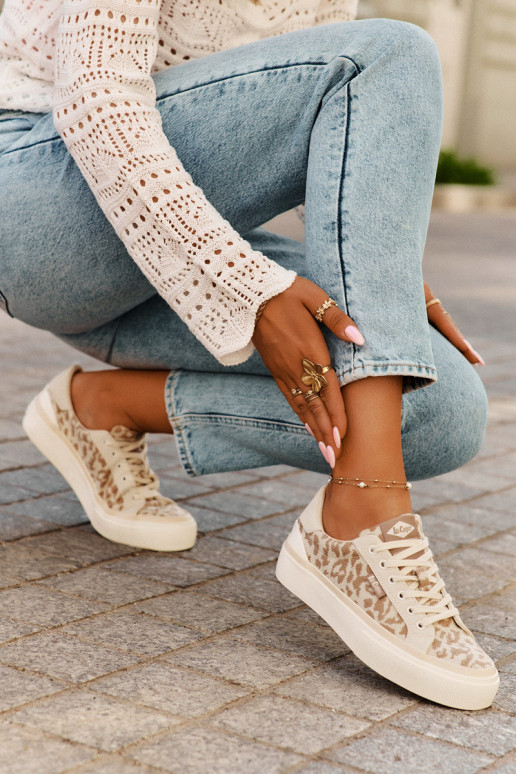 Nízka Bežná obuv so vzormi leopardej kožušiny Lee Cooper LCIN-25-02-3330L béžová Nízka Bežná obuv so vzormi leopardej kožušiny Lee Cooper LCIN-25-02-3330L béžová