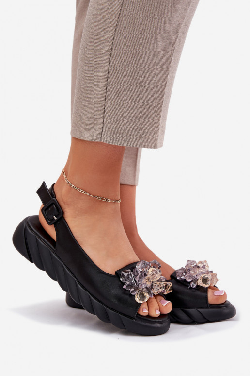 Dámske sandále Dámske so svietiacimi otvormi Artiker 54C1628 čierna