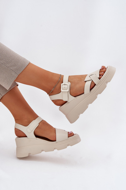 Dámske sandále Dámske Zapnuté INedge Artiker 54C1624 béžová