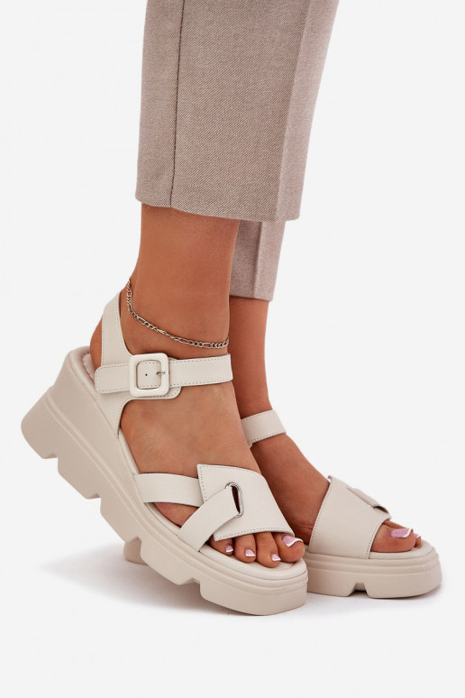 Dámske sandále Dámske Zapnuté INedge Artiker 54C1624 béžová