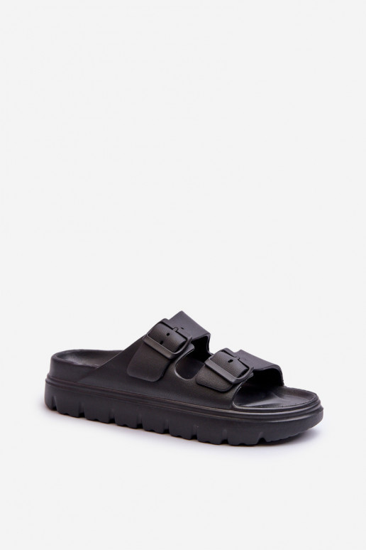 Dámske penové žabky s platformou čierna Melorea