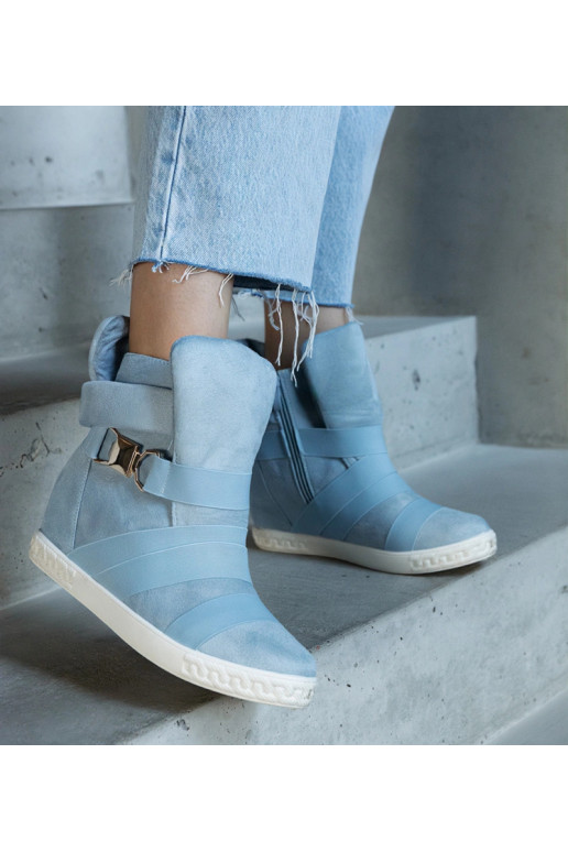 Modré športové topánky na platforme,...