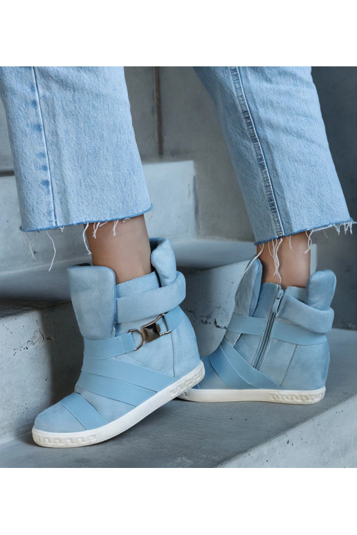 Modré športové topánky na platforme,...