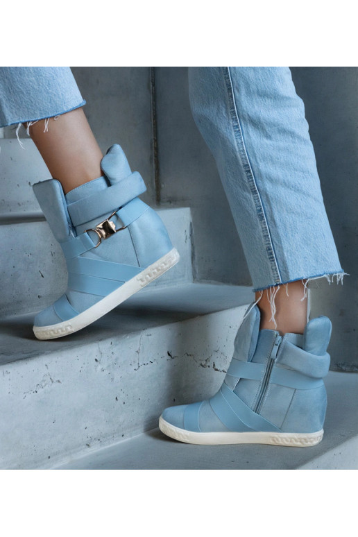 Modré športové topánky na platforme,...