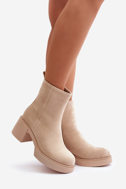 Dámske teplé sandále v pieskovej...