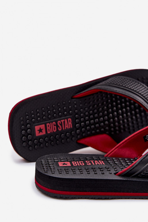 pánske Papuče Plážové šľapky Big Star RR174441 čierna pánske Papuče Plážové šľapky Big Star RR174441 čierna