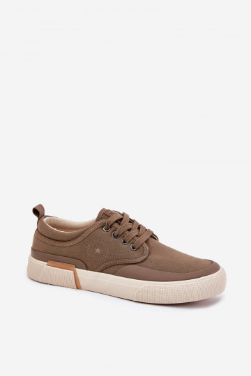 materiál Pánske topánky na voľný čas Big Star RR174064 khaki farby