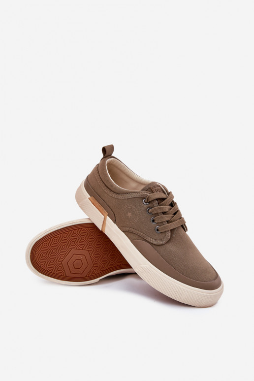 materiál Pánske topánky na voľný čas Big Star RR174064 khaki farby