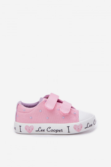 Biele detské voľnočasové topánky na suchý zips, Lee Cooper LCIN-25-02-3264K 2
