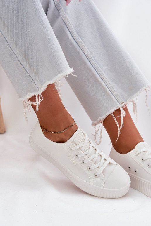 materiál Bežná obuv s platformou Big Star RR274776 biela farba