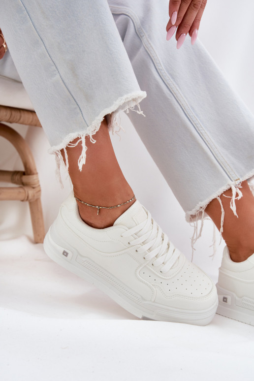 Nízka Tenisky model obuvi Dámske Big Star RR274A310 HI-POLY SYSTEM biela farba