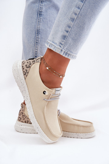 Jednoduché materiál topánky Dámske McKeylor 96116 béžová