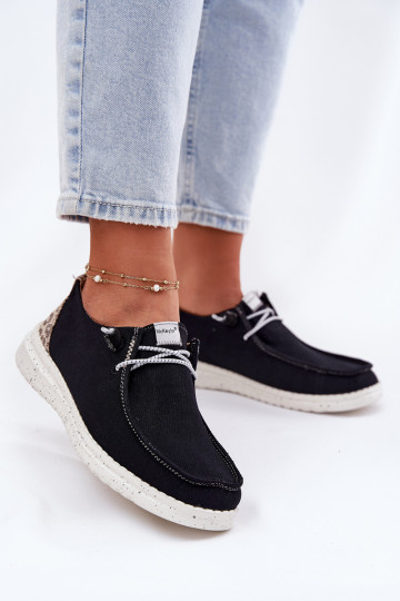 Jednoduché materiál topánky Dámske McKeylor 96116 čierna