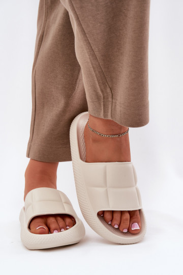 Ľahké papuče Dámske papuče LEE MAYA SLIDER INOMEN LOIN 50251016 béžová