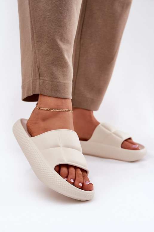 Ľahké papuče Dámske papuče LEE MAYA SLIDER INOMEN LOIN 50251016 béžová