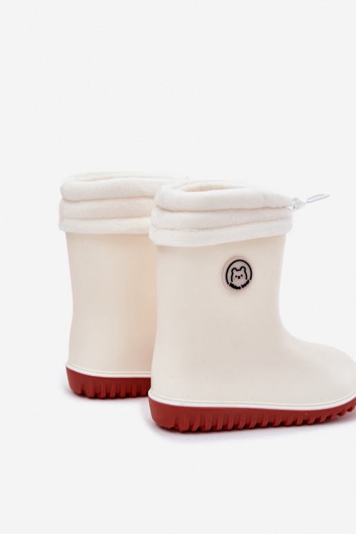 Gumové čižmy deti Z Zahrievanieem slonovina Odirisse Gumové čižmy deti Z Zahrievanieem slonovina Odirisse