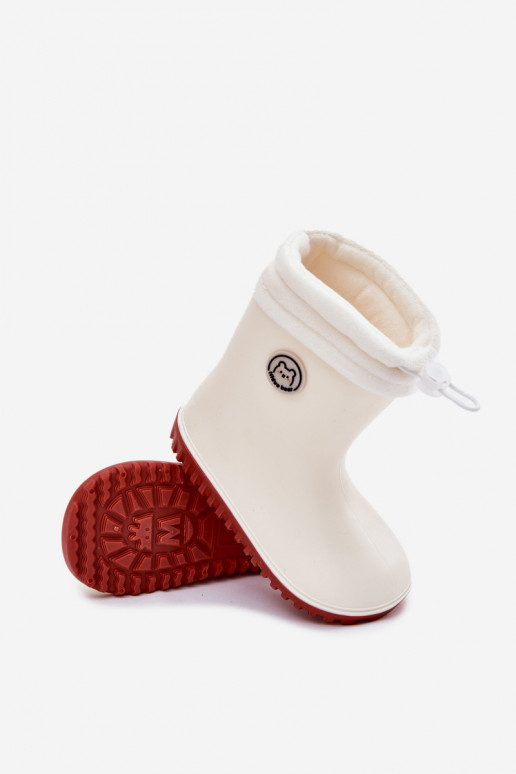 Gumové čižmy deti Z Zahrievanieem slonovina Odirisse Gumové čižmy deti Z Zahrievanieem slonovina Odirisse