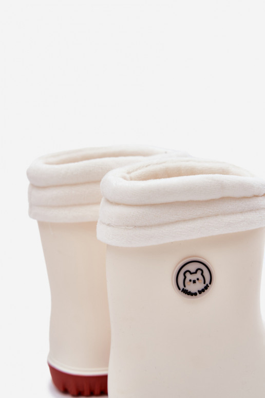 Gumové čižmy deti Z Zahrievanieem slonovina Odirisse Gumové čižmy deti Z Zahrievanieem slonovina Odirisse