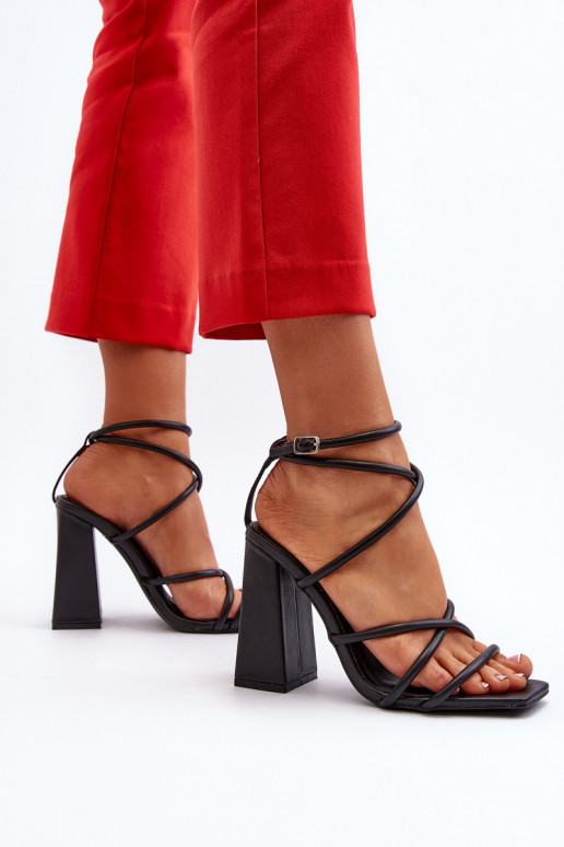 Módne Sandále na vysokom podpätku čierna Josette