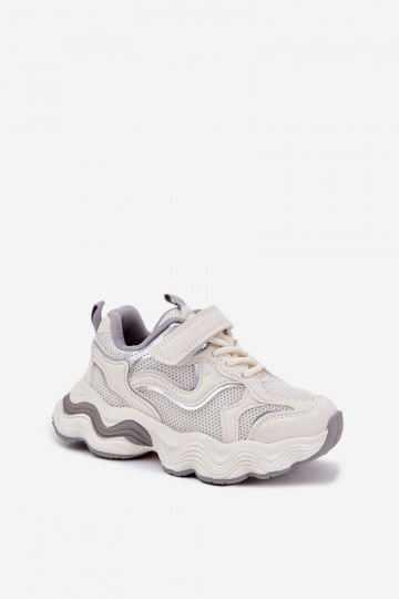 Tenisky model obuvi deti Zapnuté hrubej podrážke biela farba Lianees