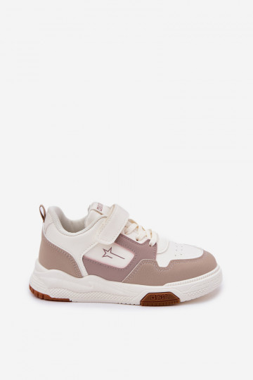 Jednoduché Tenisky model obuvi deti Big Star RR374055 béžová 2