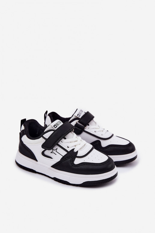 Jednoduché Tenisky model obuvi deti Big Star RR374052 biely-čierna