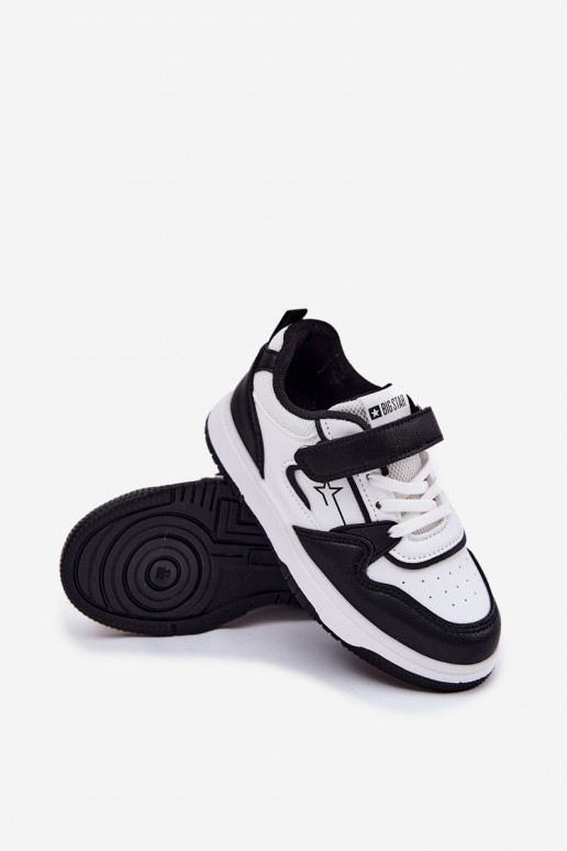 Jednoduché Tenisky model obuvi deti Big Star RR374052 biely-čierna