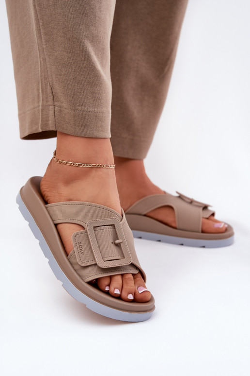 Voňavé Dámske papuče ozdobiť s prackami ZAXY RR285076 béžová Voňavé Dámske papuče ozdobiť s prackami ZAXY RR285076 béžová